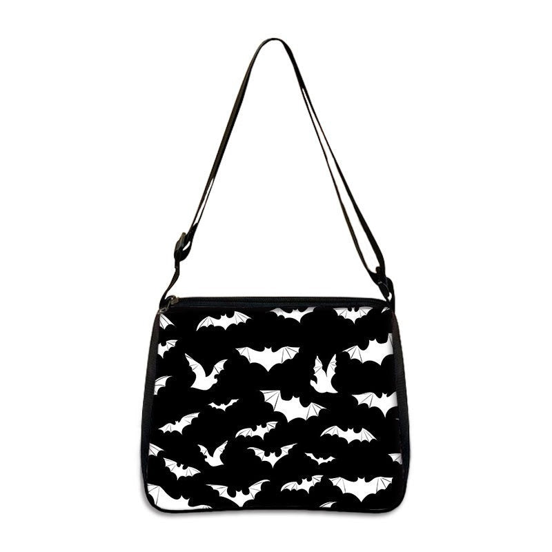 Gothic Print Polyester Underarm Shoulder Bag