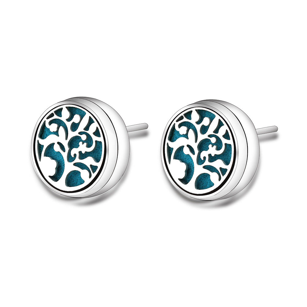 Stainless Steel Angel Wings Aromatherapy Earrings