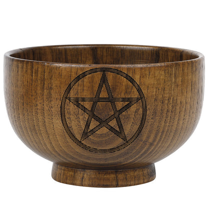 Engraved Wooden Altar Bowl