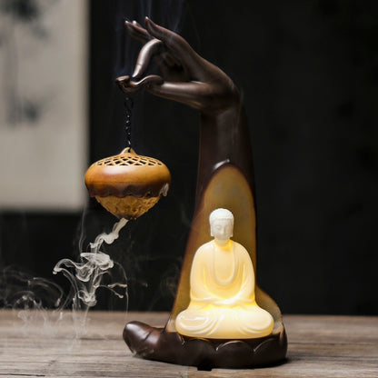 LED Bergamot Hanging Backflow Incense Burner