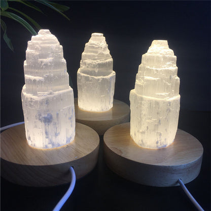 Natural Crystal Tower Lamp