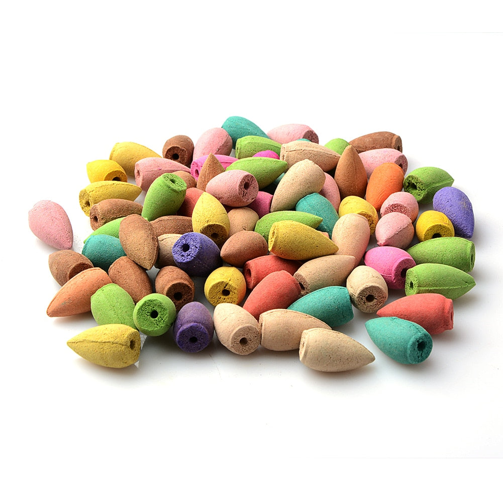 Floral Aromatherapy Incense Cones with Tray — Mixed Scents