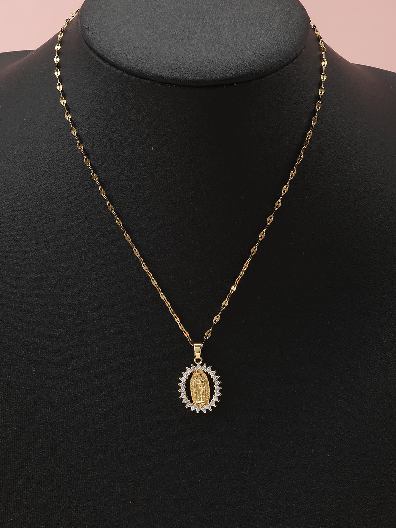 Virgin Mary Zircon Pendant Necklace | Gold & Silver | 25 Styles