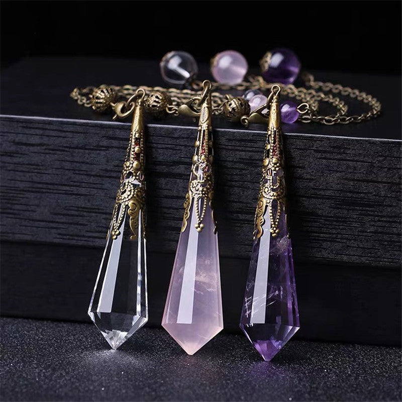 12-Facet Crystal Pendulum