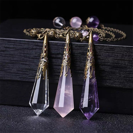 12-Facet Crystal Pendulum