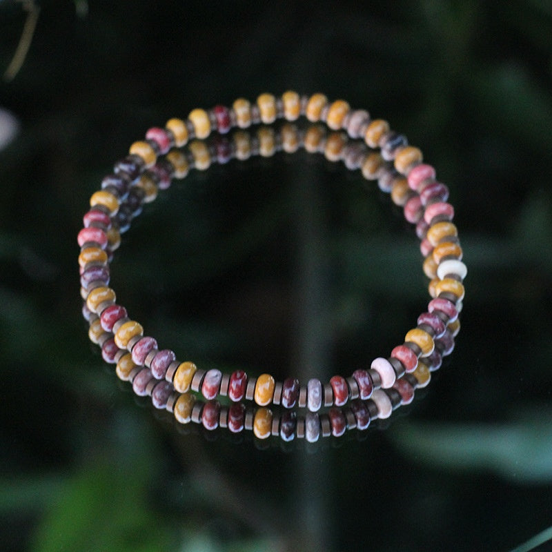 Natural Stone Agate Bead Bracelet