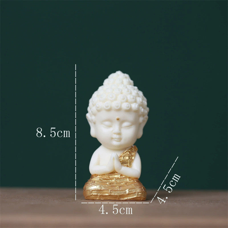 Lotus Crystal Ball Base with Buddha Ornament