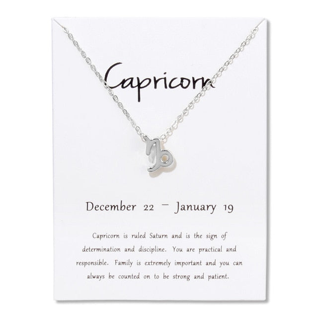 Zodiac Constellation Pendant Necklace