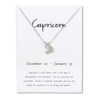 Zodiac Constellation Pendant Necklace