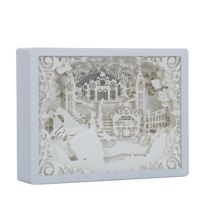 3D Paper Carving LED Night Light