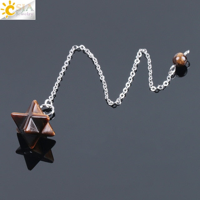 Merkabah Gemstone Pendulum