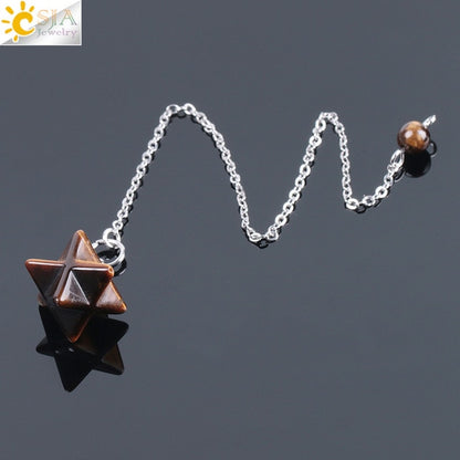 Merkabah Gemstone Pendulum