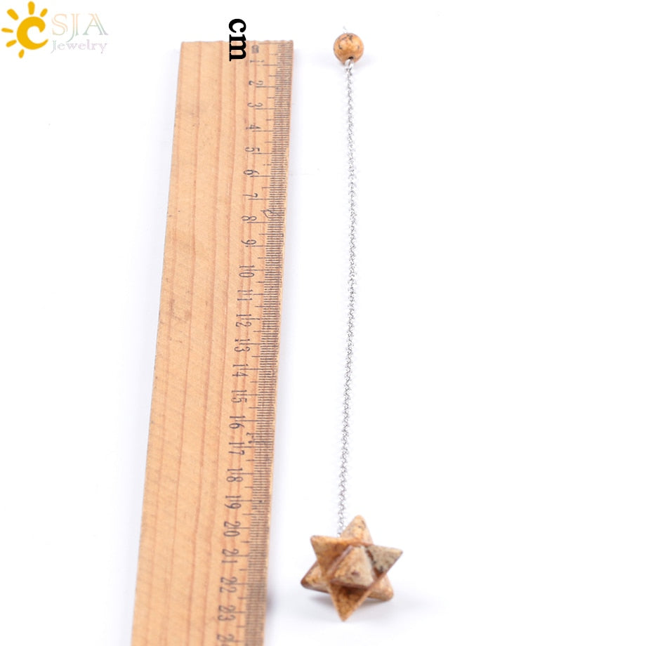 Merkabah Gemstone Pendulum