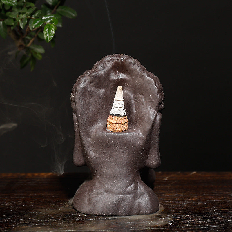 Buddha Head Backflow Incense Burner