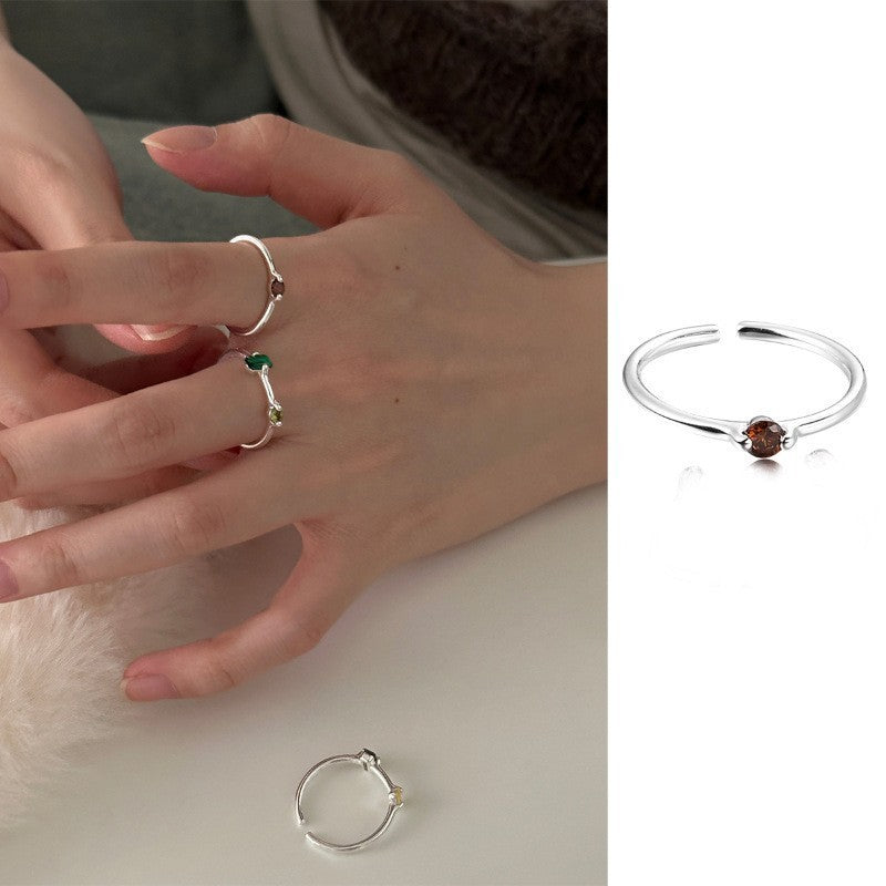 Geometric 925 Sterling Silver Adjustable Ring