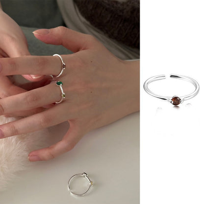 Geometric 925 Sterling Silver Adjustable Ring