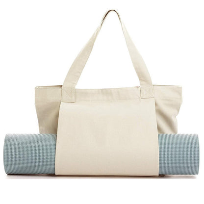Canvas Yoga Mat Bag with Shoulder Strap & Inner Pocket
