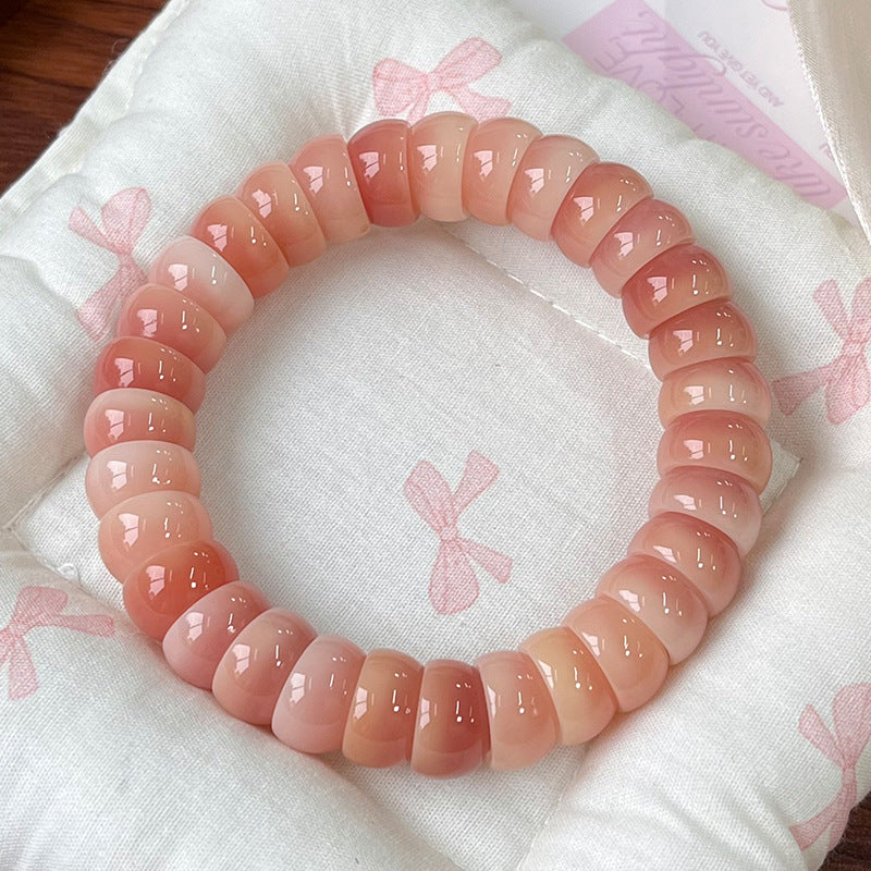 Gradient Pink Bodhi Bracelet with Finger Wrap