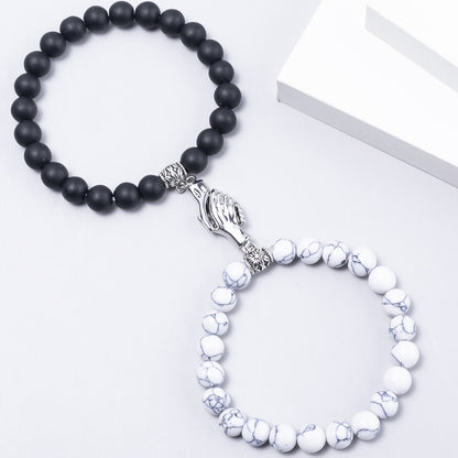Heart Magnetic Couple Bracelet Set for Women and Men