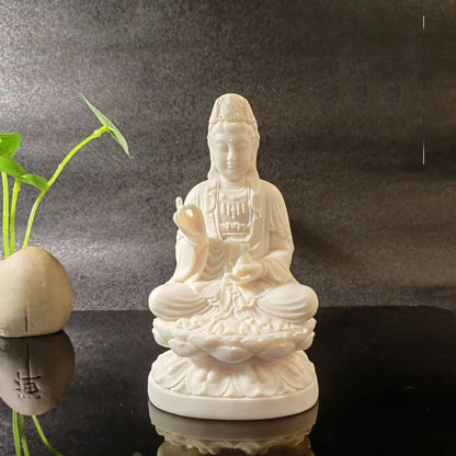 Lotus Crystal Ball Base with Buddha Ornament
