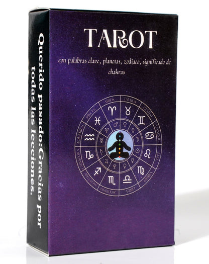 Spanish Oracle Card Tarot White Cat Wheel of Year Tarot