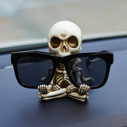 Hooded Skull Meditation Ornament