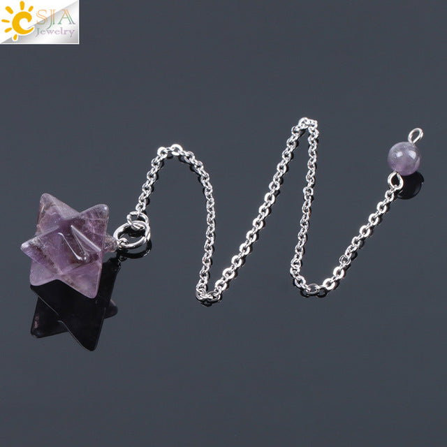 Merkabah Gemstone Pendulum