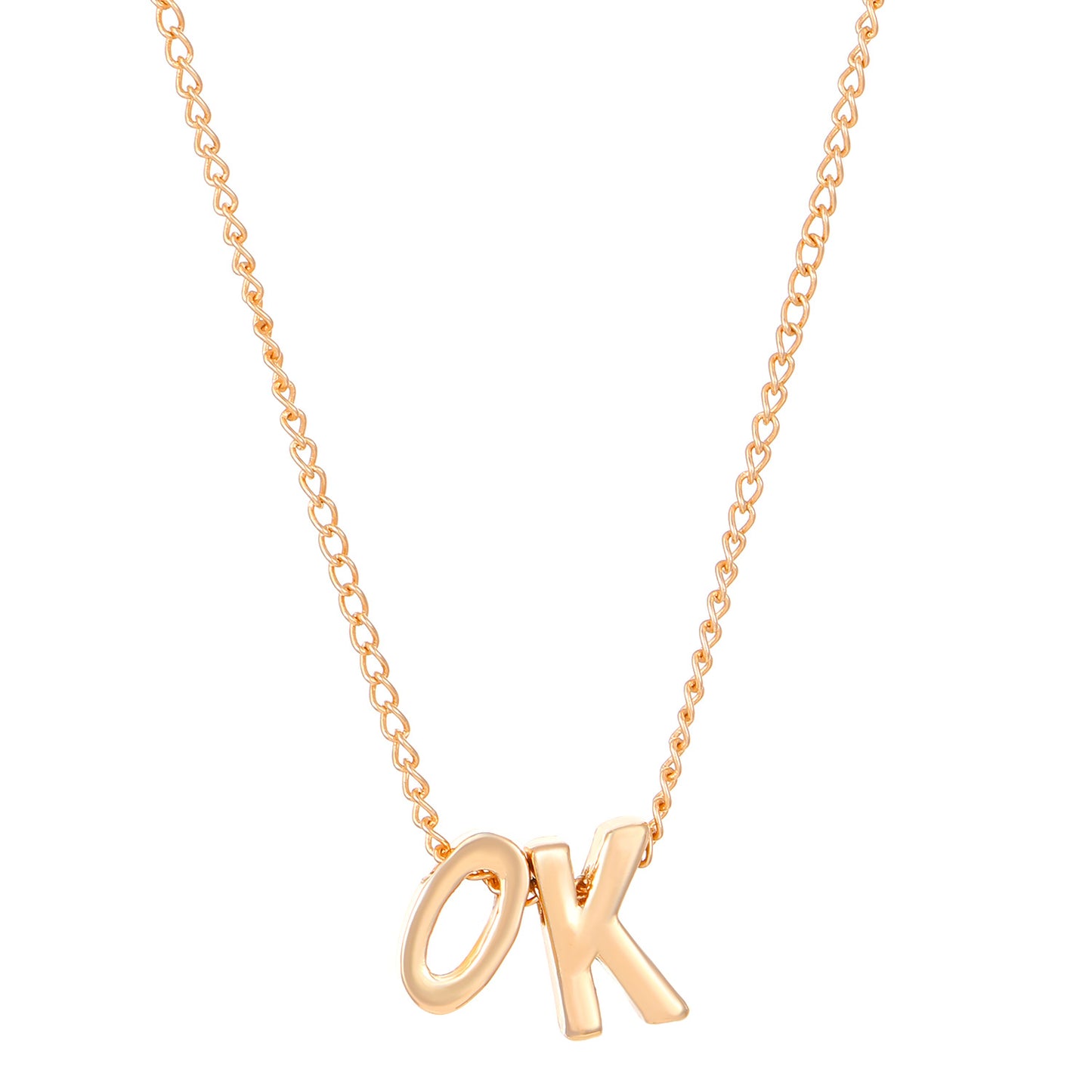English Letter Heart Charm Necklace Bracelet