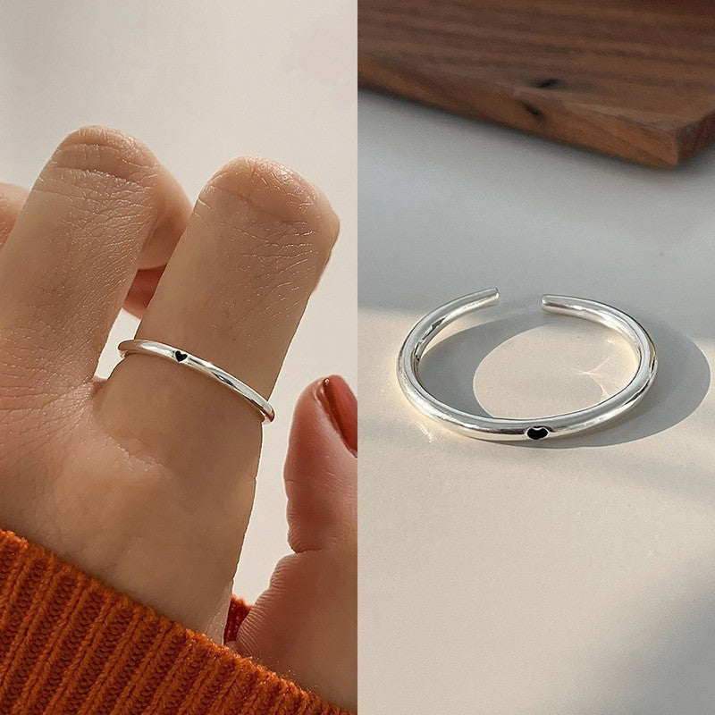 Geometric 925 Sterling Silver Adjustable Ring
