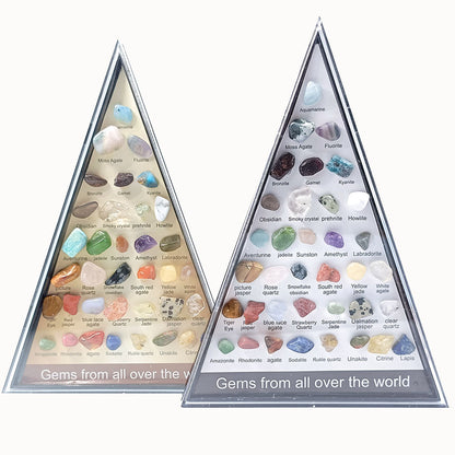 36-Piece Natural Crystal Mineral Specimen Collection Box