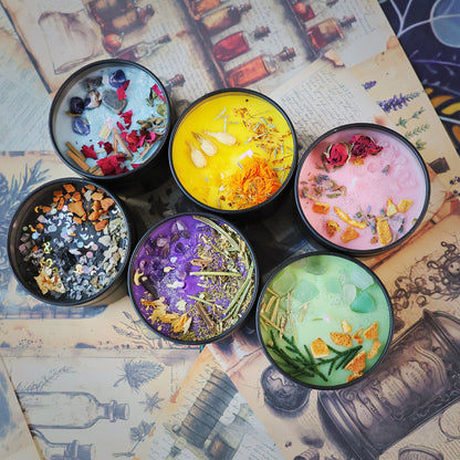 Herbal Crystal Scented Candle