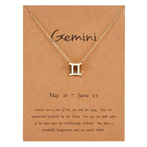 Zodiac Constellation Charm Choker Necklace
