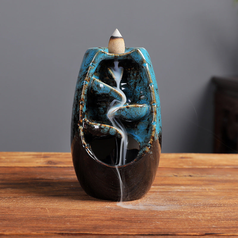 Backflow Incense Burner — Kiln Glaze Ceramic