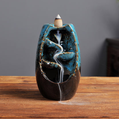 Backflow Incense Burner — Kiln Glaze Ceramic