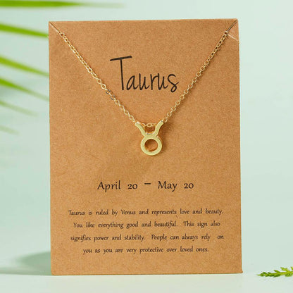 Zodiac Constellation Charm Choker Necklace