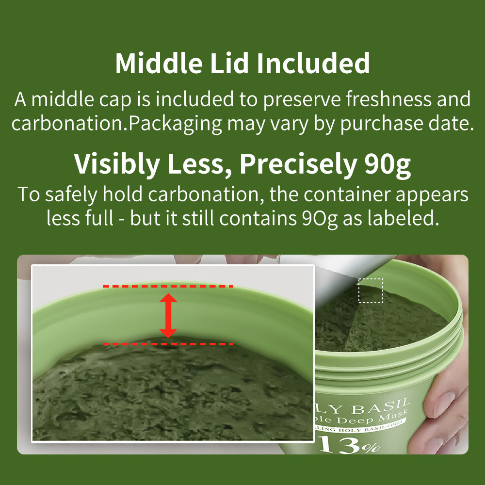 Holy Basil Sparkling Bubble Face Mask | Deep Cleanse | 90g