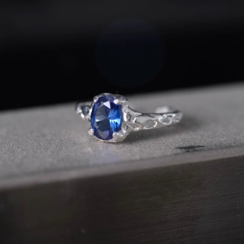 Geometric 925 Sterling Silver Adjustable Ring