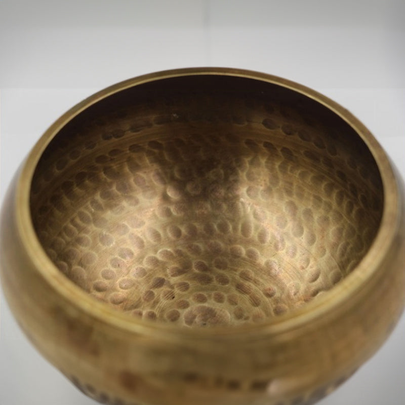Tibetan Copper Singing Bowl with Sanskrit Engravings