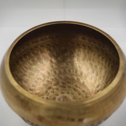 Tibetan Copper Singing Bowl with Sanskrit Engravings