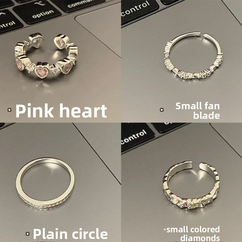 Geometric 925 Sterling Silver Adjustable Ring