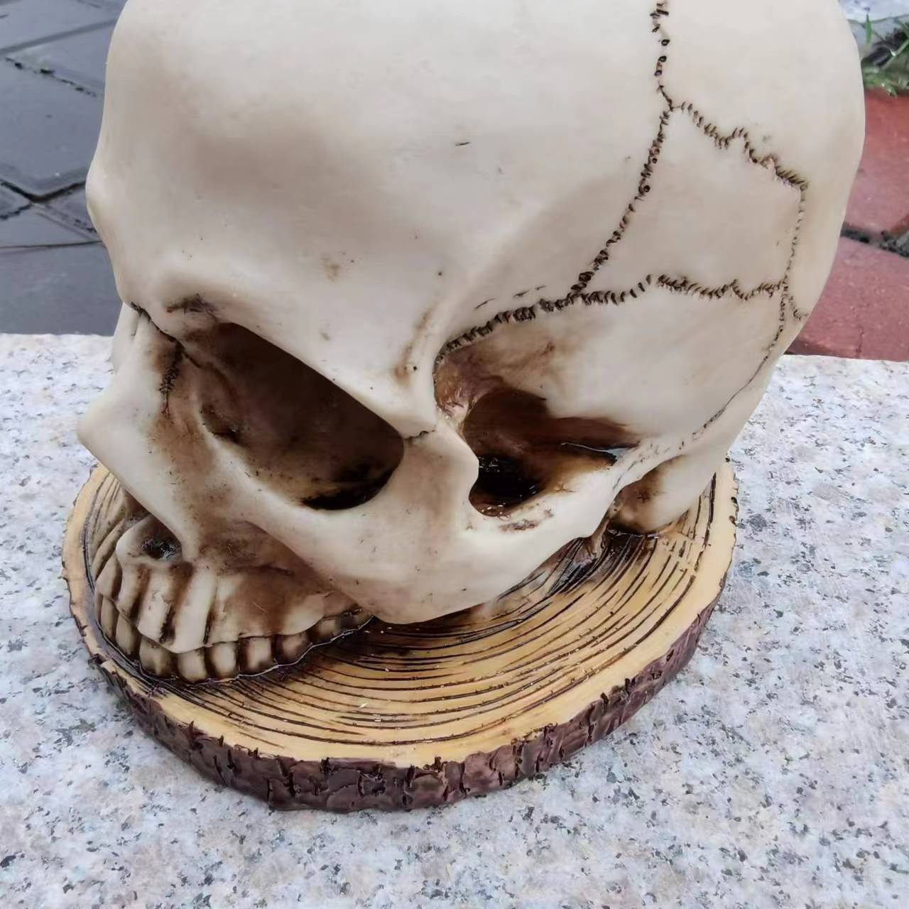 Meditation Skeleton Resin Sculpture