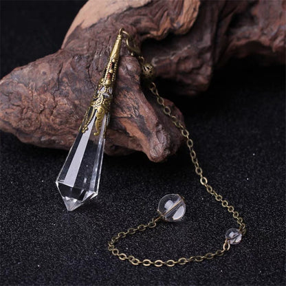 12-Facet Crystal Pendulum