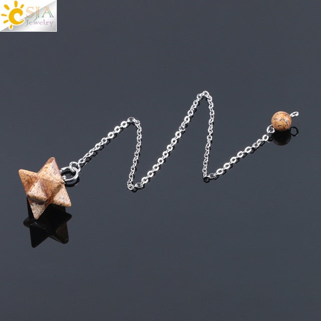 Merkabah Gemstone Pendulum
