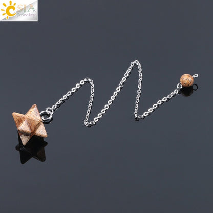 Merkabah Gemstone Pendulum