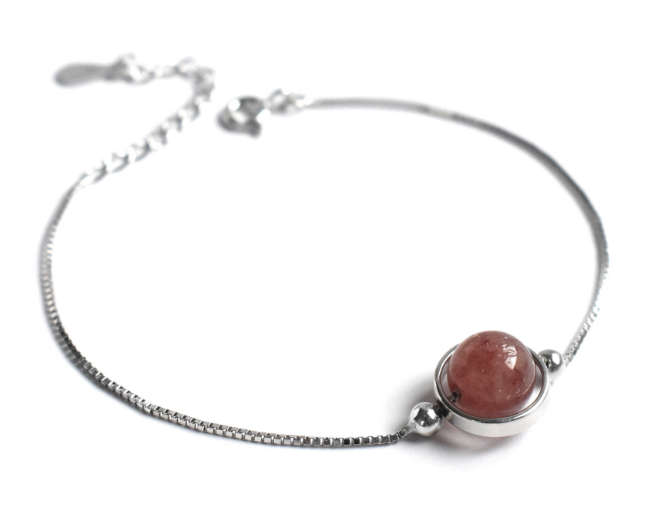 S925 Sterling Silver Crystal Bead Bracelet