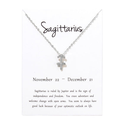 Zodiac Constellation Pendant Necklace