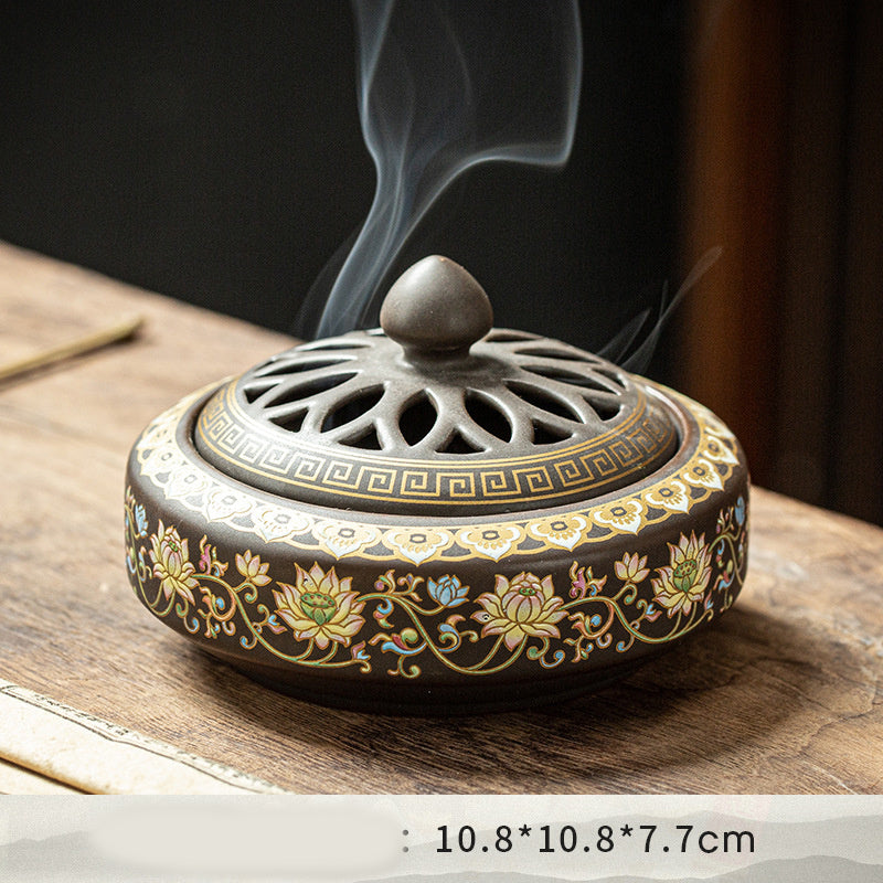 Antique Ceramic Incense Tower Burner