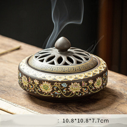 Antique Ceramic Incense Tower Burner