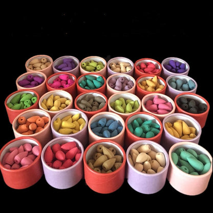 Backflow Incense Cones — 25 Pack, 12 Scents