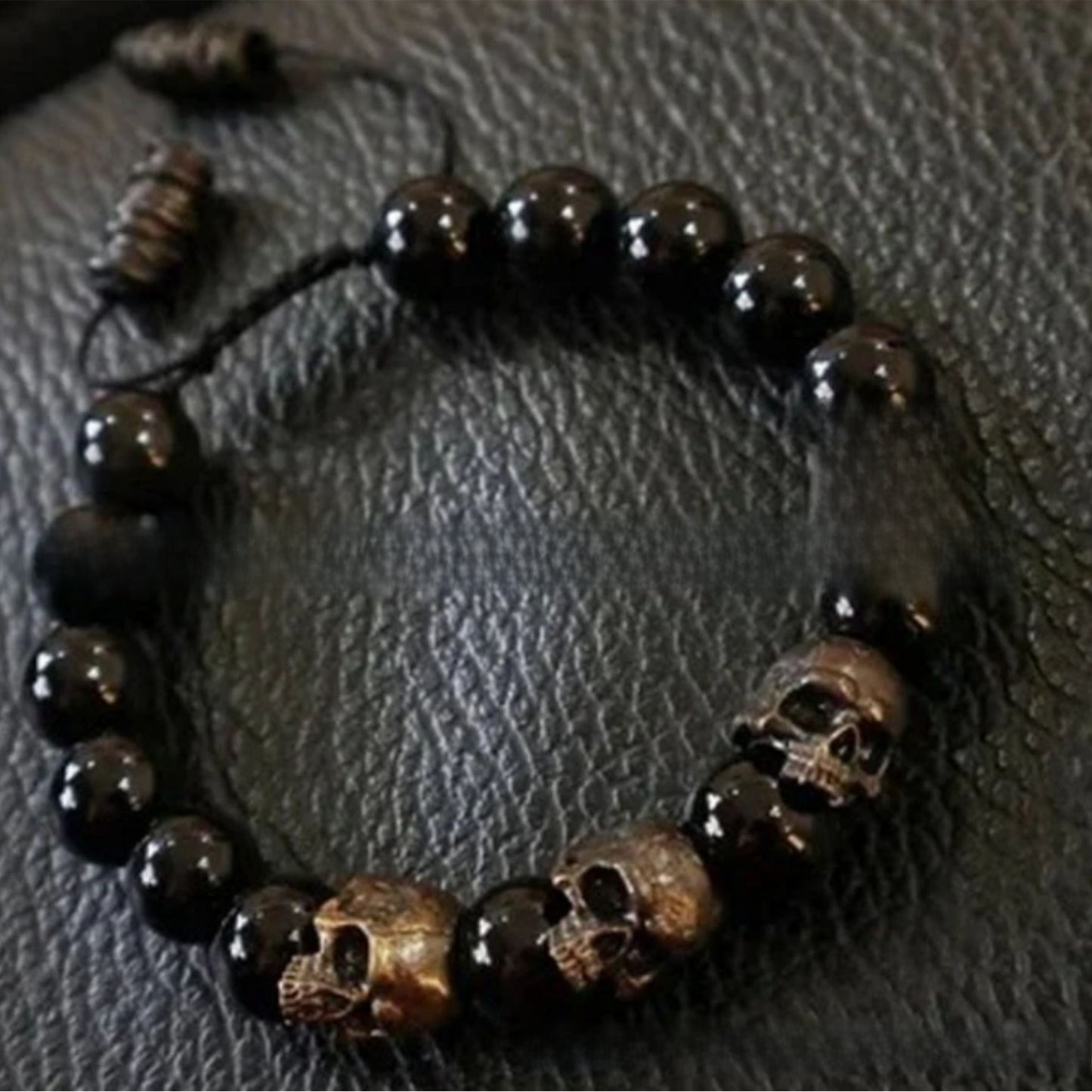 Gothic Skull Paracord Bracelet Handmade